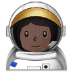 👩🏿‍🚀 woman astronaut: dark skin tone display on Samsung